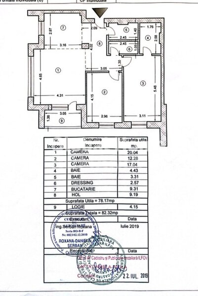 Pipera, Matei Millo, loc parcare inclus, apartament 3cam 83 mp utili, 64 mp terasa,